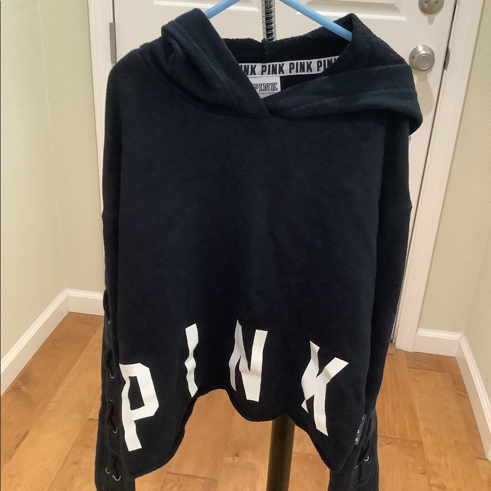 Pink crop hoodie